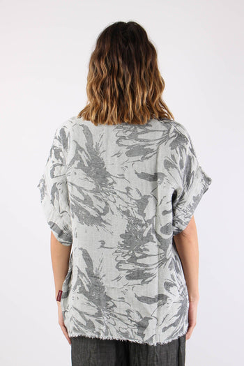Giacca Kimono Frange Fantasia Sabbia/canna Fucile - 4