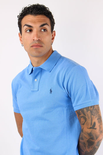 Polo Slim Fit Mesh Harbor Island Blue - 7