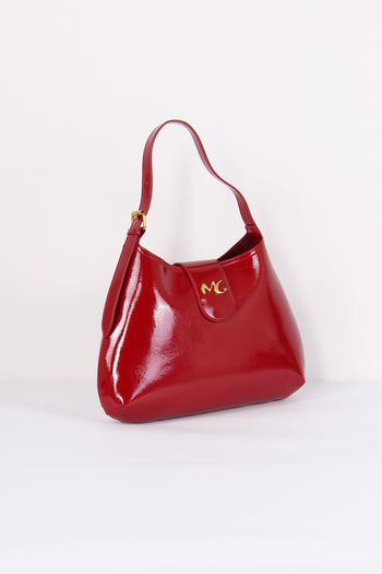 Borsa Mezzaluna Media Vernice Rosso Cheri - 6