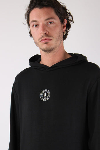 Felpa Cappuccio Logo Centrale Polo Black - 8
