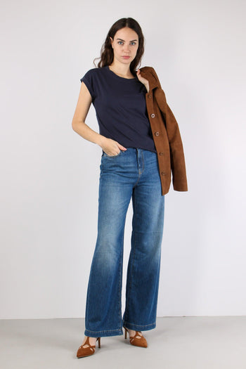 T-shirt Basica Cotone Blue - 5