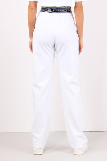 Pantalone Elastico Logo Bianco - 4