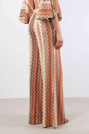 Pantalone Palazzo Jacquard Terra - 6