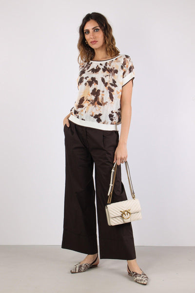 Blusa Traforata Fantasia Brown Shades
