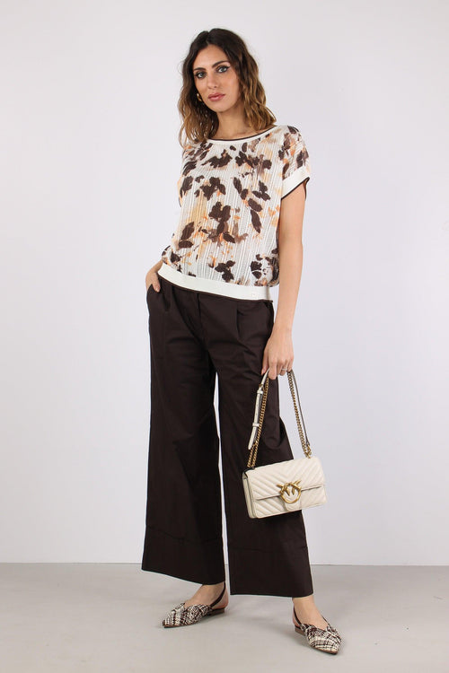 Blusa Traforata Fantasia Brown Shades