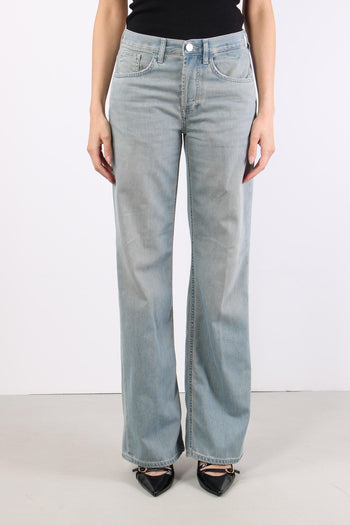 Jacklyn Denim Palazzo Leggero Denim Scuro - 2