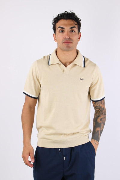 Polo Derby Filo Riga Contrasto Beige