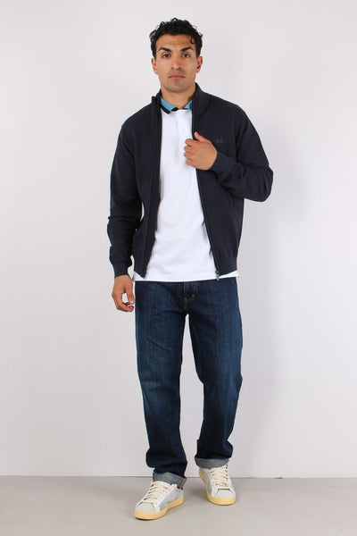 Full Zip Punto Riso Navy Blue