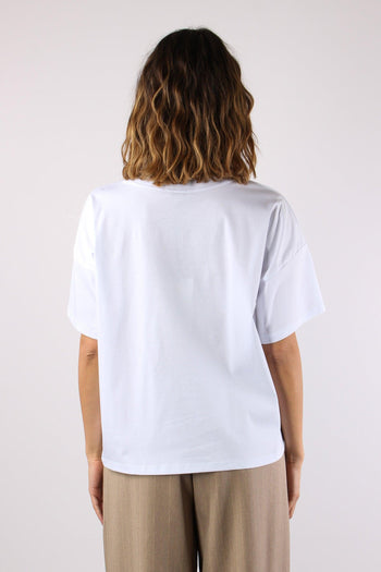T-shirt Spicchio Fondo Pizzo Bianco - 4