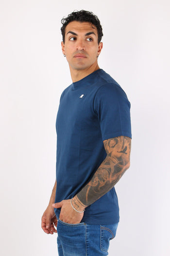 T-shirt Basica Logo Contrasto Blue Insignie - 6