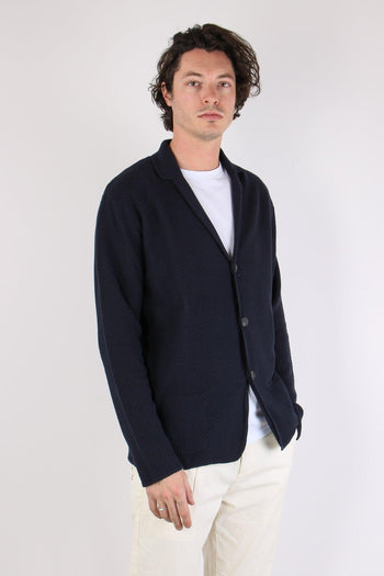 Cardigan In Maglia Navy - 6