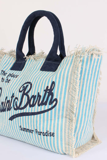 Vanity Canvas Righe Azzurro/blu - 5