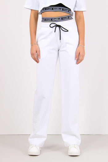 Pantalone Elastico Logo Bianco - 2