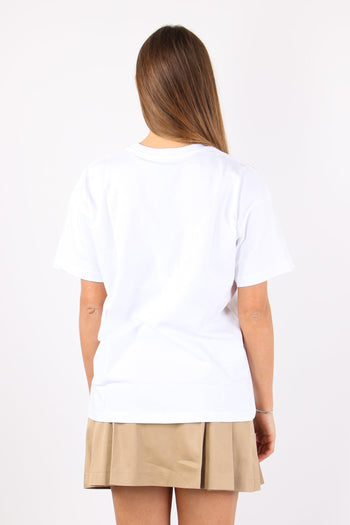 T-shirt Stampa Logo Bianco - 4