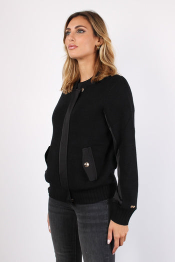 Maglia Full Zip Bomber Nero - 6