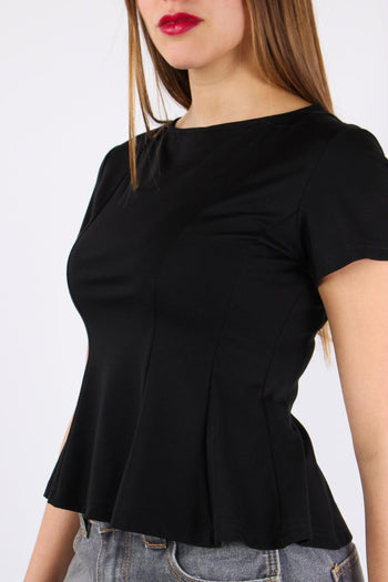T-shirt M/m Riprese Fianchi Nero - 8