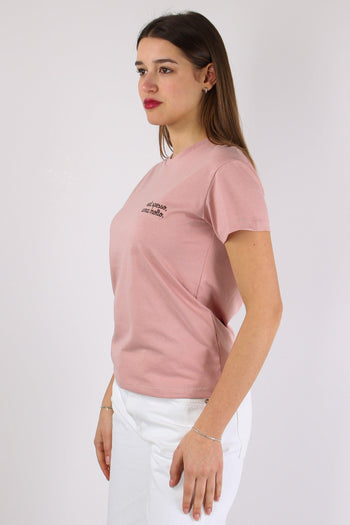 T-shirt Ricamo Ridi Spesso Ama Rosa - 6