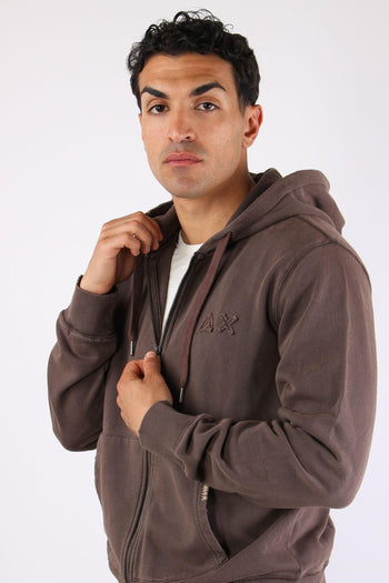 Felpa Full Zip Delavee Marrone - 7
