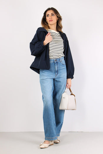 Erasmo Maglia Riga Avorio/blu - 4