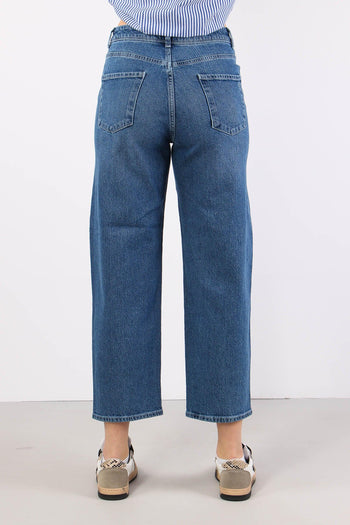 Denim Dritto Cropped Denim Scuro - 4