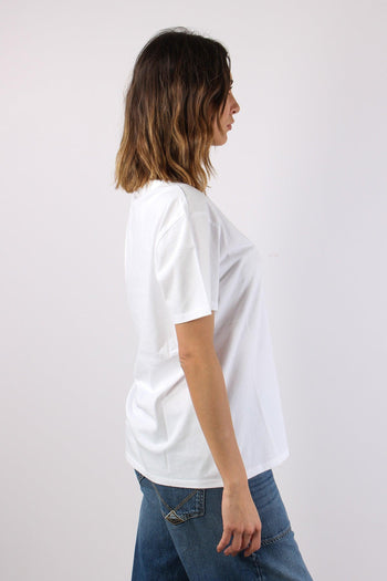 T-shirt Scritta Ricamo Strass Habitue - 6