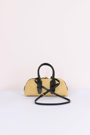 Bowling Bag Rafia Rafia/nero - 3