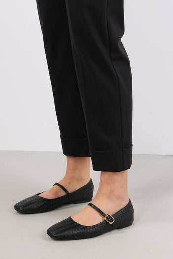 Pantalone Punto Milano Risvolt Nero - 7