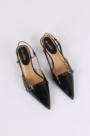 Chanel Tacco Basso Fibbia Nero - 5