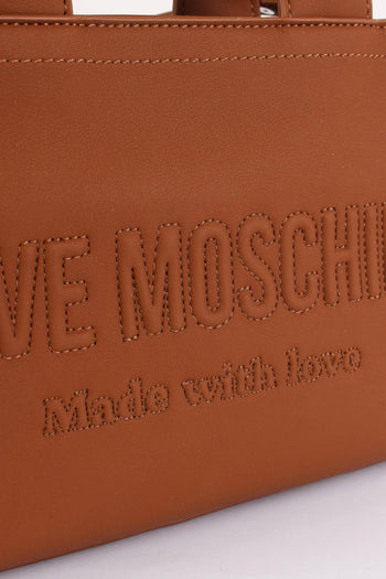 Mini Shopping Rigida Lettering Cuoio - 7
