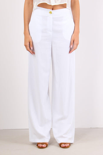 Pantalone Elastico Dietro Mist Bianco - 2