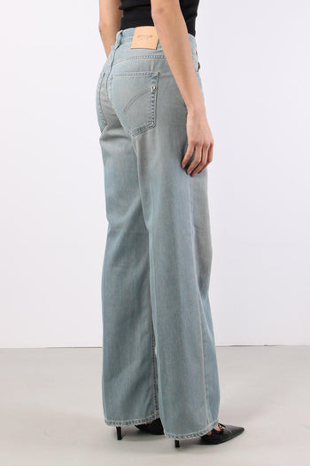 Jacklyn Denim Palazzo Leggero Denim Scuro - 6