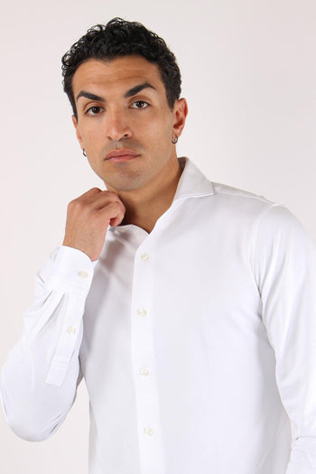 Camicia Technical Piquet Bianco - 7