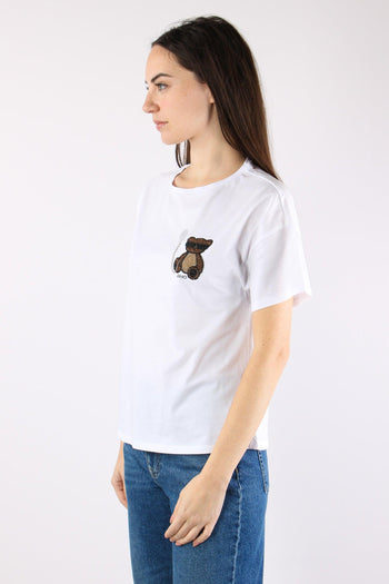 T-shirt Scatoletta Stampa Orso Bianco Bear - 4