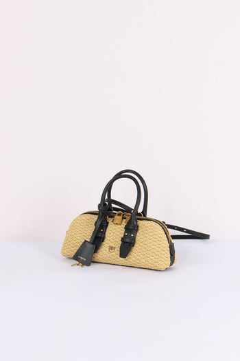 Bowling Bag Rafia Rafia/nero - 2
