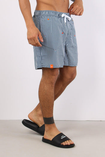 Costume Pantalone Ricamo Navy/bianco - 7