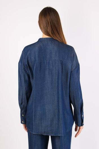 Camicia Chambry Inserto Paille Blu - 4
