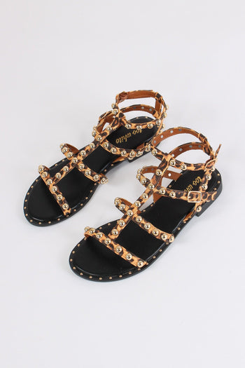Sandalo Schiava Borchie Leopard - 2