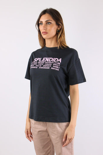 T-shirt Over Splendida Piombo - 3
