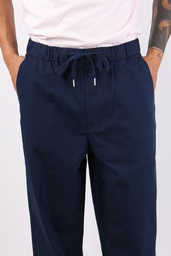 Pantalone Cotone Coulisse Navy Blue - 7