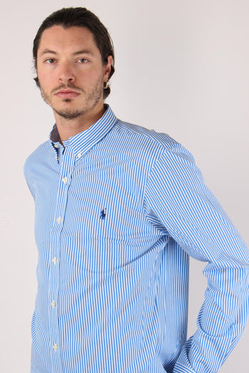Camicia Slim Popeline Riga Light Blu/white - 6