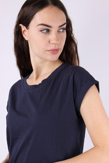 T-shirt Basica Cotone Blue - 7