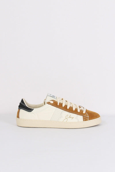 Sneakers Inserto Nylon Beige/brown
