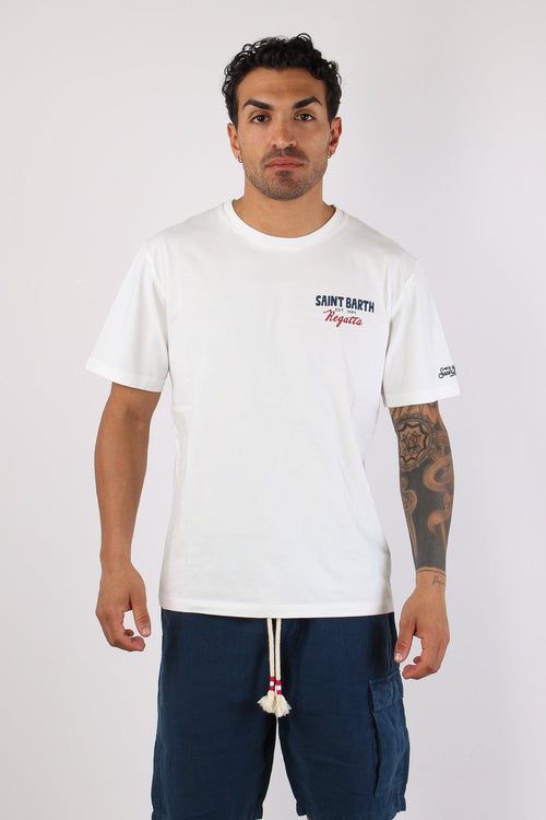 T-shirt Stampa Scritta Bianco