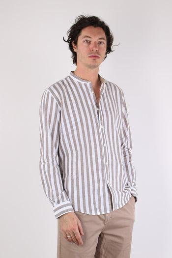 Camicia Lino Riga Grande Brown - 6