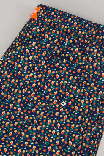Costume Pantalone Fantasia Navy Blue - 8