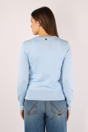 Maglia Girocollo M/l Viscosa Cielo - 4