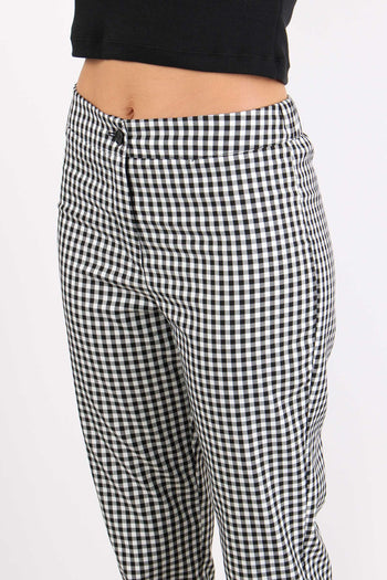 Pantalone Sigaretta Vichy Bianco/nero - 6