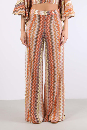 Pantalone Palazzo Jacquard Terra - 2