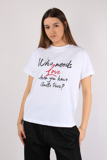 T-shirt Scatoletta Love Bianco - 5