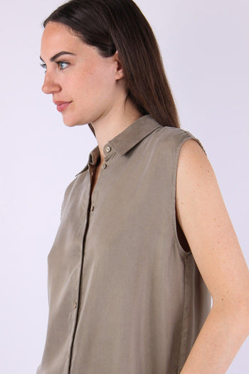 Camicia Smanicata Spalline Oil - 9